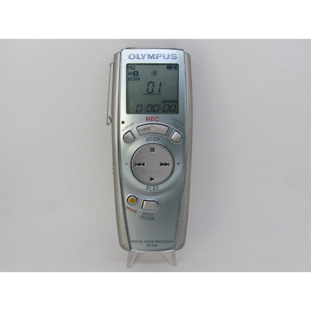 Olympus VN-240 Digital Voice Recorder Silver‎ Voice Activated VCVA Memo Dictatio